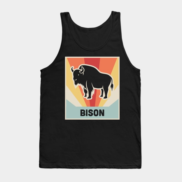 BISON - Vintage 70s Style Poster Tank Top by MeatMan